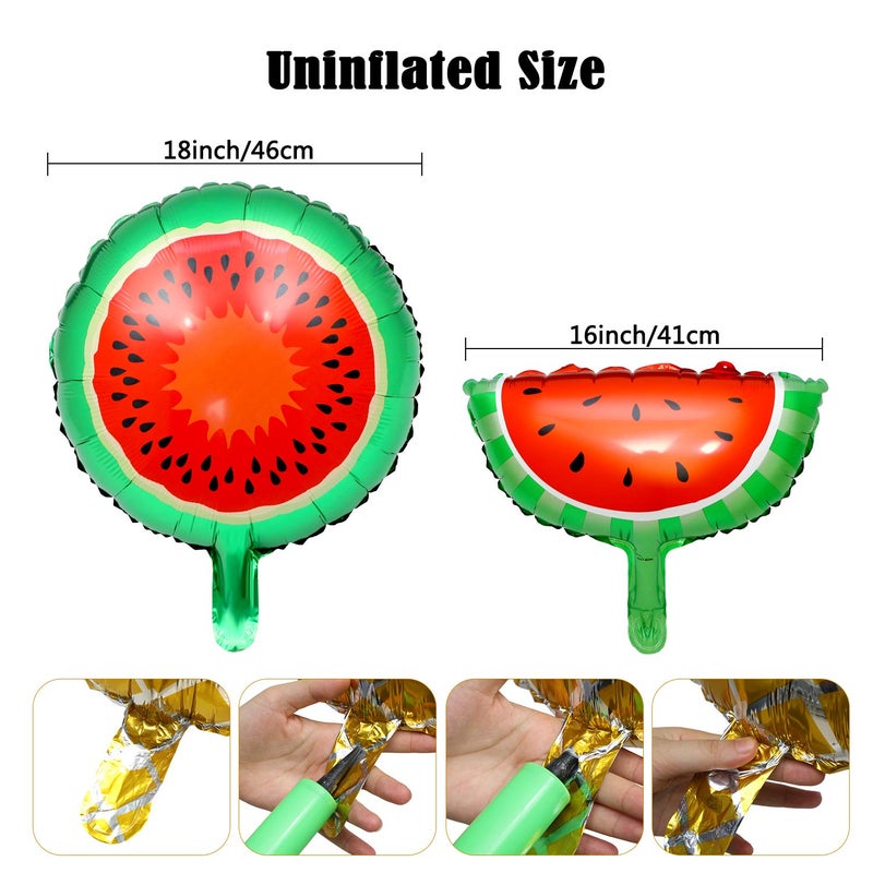 Hsei 30 Pieces Dancing Fruit Birthday Decorations Tropical Fruit Balloons Aluminum Foil Balloons Tutti Fruitage Party Decorations for Birthday Party Favors, 2 Sizes - Image 3